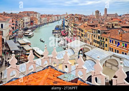 Canal Grande, mit Gondolieri Venedig, Venetien, Italien, Europa Stockfoto