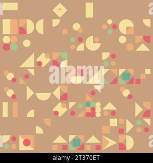 Abstrakter Texturhintergrund mit dynamischen, farbenfrohen Formen und minimalistischem Muster Stock Vektor