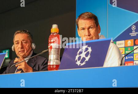 Berlin, Deutschland, 23. Oktober 2023, 23. Oktober, 2023, Berlino, berlin, Germania: Berlin 23.10.2023, während der Pressekonferenz von Rudi Garcia Trainer des SSC Neapel gültig für die Champions League 2023/24, zwischen den Teams der Union Berlin gegen SSC Neapel im Olympiastadion in Berlin. im Bild: Rudi Garcia Head Coach des SSC Neapel (Credit Image: © Fabio Sasso/ZUMA Press Wire) NUR REDAKTIONELLE VERWENDUNG! Nicht für kommerzielle ZWECKE! Stockfoto