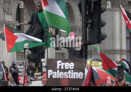 London UK 21. Oktober 2023 Pro-palästinensischer märz Stockfoto