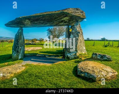 Rhonddatal Ifan, neolithische Grabkammer, Pembrokeshire, Wales, UK Stockfoto
