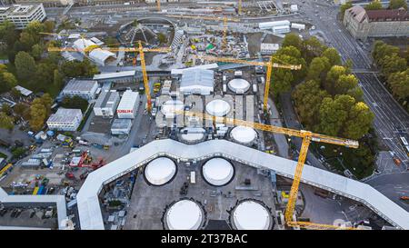 Baustelle Hauptbahnhof, Stuttgart 21, Luftaufnahme, Stuttgart, Baden-Württemberg, Deutschland Stockfoto