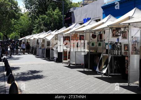 Ein Wochenendmarkt im Freien im Bezirk Palermo. Buenos Aires. Argentinien Stockfoto