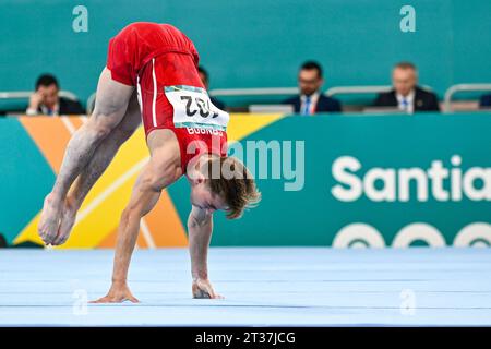 Rio, Brasilien - 23. Oktober 2023, künstlerische Gymnastik der Männer bei den Pan American Games 2023, die im Kollektivsportzentrum stattfanden. Dolci Felix Stockfoto