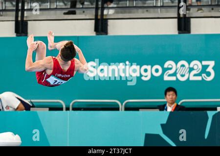 Rio, Brasilien - 23. Oktober 2023, künstlerische Gymnastik der Männer bei den Pan American Games 2023, die im Kollektivsportzentrum stattfanden. Dolci Felix Stockfoto