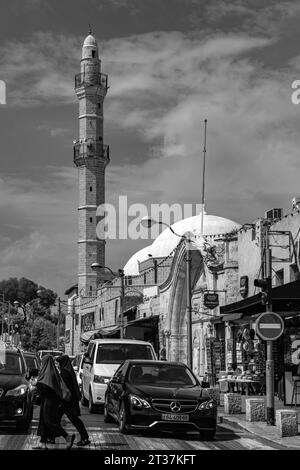 Jaffa, Israel – 5. Oktober 2023: Die Mahmoudiya-Moschee ist die größte und bedeutendste Moschee in Jaffa, heute Teil der größeren Stadt Tel Aviv-ya Stockfoto