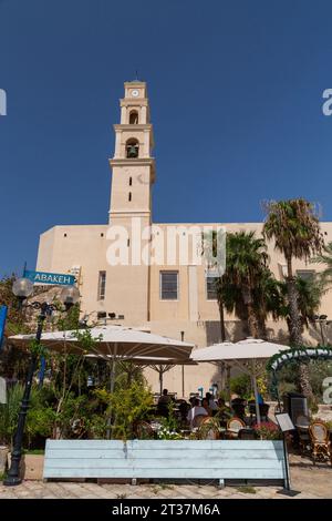 Jaffa, Israel - 5. Oktober 2023: Außenansicht der St. Peter's Church in Jaffa, Israel Stockfoto