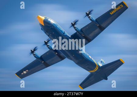 Miramar, Kalifornien, USA - 23. September 2023: FAT Albert, die Blue Angels der US Navy unterstützen Flugpässe auf der amerikanischen Airshow 2023. Stockfoto