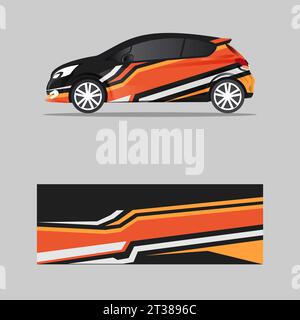 Moderne trendige Verpackung Auto Aufkleber Design Vektor Stock Vektor