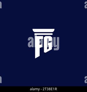 FG Initial Monogramm Logo Design für Anwaltskanzlei Stock Vektor