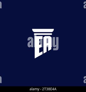 EA Initial Monogramm Logo Design für Anwaltskanzlei Stock Vektor