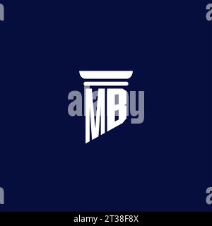 MB Initial Monogramm Logo Design für Anwaltskanzlei Stock Vektor