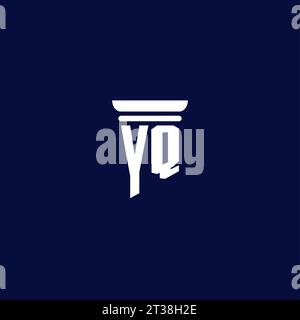 YQ Initial Monogramm Logo Design für Anwaltskanzlei Stock Vektor
