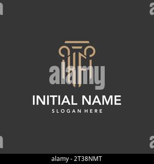 Monogramm mit XF-Logo und Vektor im Säulenstil Stock Vektor