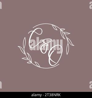 CO Hochzeit Initialen Monogramm Logo Ideen Vektorgrafik Stock Vektor