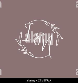IN Hochzeitsinitialen Monogramm-Logo-Ideen-Vektorgrafik Stock Vektor