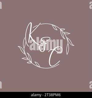 KC Hochzeit Initialen Monogramm Logo Ideen Vektor Grafik Stock Vektor