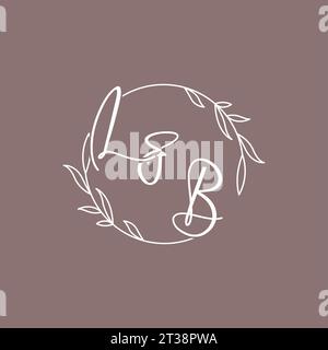 LB Hochzeitsinitialen Monogramm Logo Ideen Vektor Grafik Stock Vektor