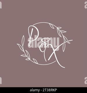 PX Hochzeit Initialen Monogramm Logo Ideen Vektor Grafik Stock Vektor