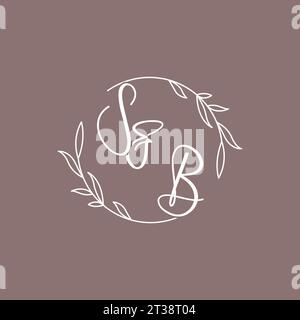 SB Hochzeit Initialen Monogramm Logo Ideen Vektor Grafik Stock Vektor