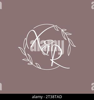 XR Hochzeitsinitialen Monogramm Logo Ideen Vektorgrafik Stock Vektor