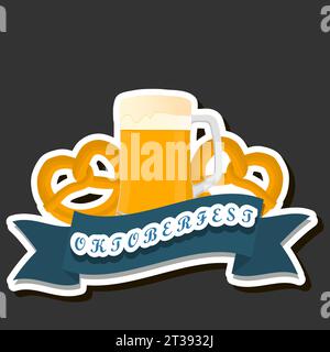 Schöne farbige Illustration zum Thema der Feier des jährlichen Oktoberfestes Stock Vektor