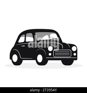 Symbol für Retro-Fahrzeuge. Oldtimer-Symbol isoliert auf weißem Hintergrund. Vektorabbildung. Stock Vektor