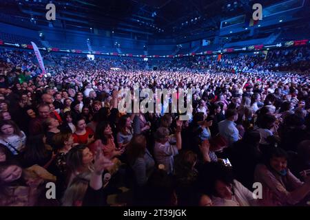 Die zweite Ausgabe des Konzerts der Retro Party Rumänien, in Cluj-Napoca, Freitag, 10. März 2023. Stockfoto