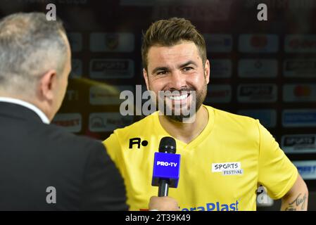 Das Fußballspiel der All Stars Romania und Galatasaray Legends während des Sports Festival 2023 in Cluj-Napoca am 2. Juni 2023. Stockfoto