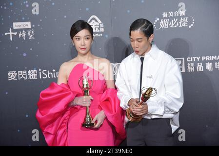 Der taiwanesische Schauspieler, Sänger, Rapper, Songwriter und Fernsehmoderator Hsueh Shih-Ling gewinnt beim 58. Go den besten Hauptdarsteller einer Fernsehserie Stockfoto