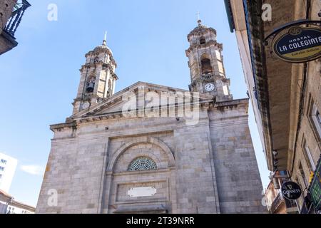 Basílica de Santa María de Vigo, Praza Igrexa, Altstadt, Vigo, Provinz Pontevedra, Galicien, Königreich Spanien Stockfoto