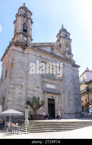 Basílica de Santa María de Vigo, Praza Igrexa, Vigo, Provinz Pontevedra, Galicien, Königreich Spanien Stockfoto