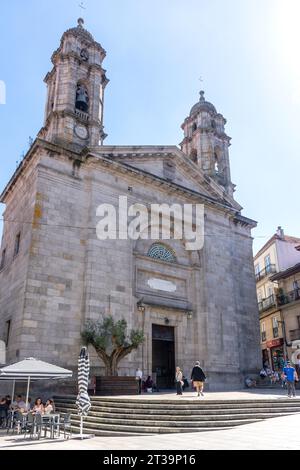 Basílica de Santa María de Vigo, Praza Igrexa, Vigo, Provinz Pontevedra, Galicien, Königreich Spanien Stockfoto