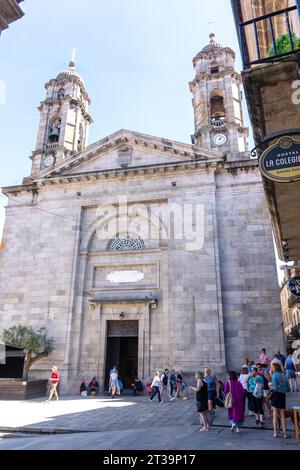 Basílica de Santa María de Vigo, Praza Igrexa, Vigo, Provinz Pontevedra, Galicien, Königreich Spanien Stockfoto