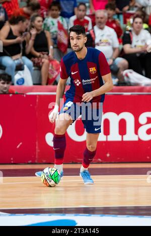 17. Oktober 2023 Murcia Spanien: André Henriques Nunes Coelho portugiesischer Spieler des FC Barcelona FS während des Spiels ElPozo Murcia FS gegen Barcelona FS Lea Stockfoto