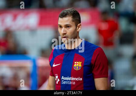 17. Oktober 2023 Murcia Spanien: Jean Pierre Guisel Costa, brasilianischer Spieler des FC Barcelona FS während des Spiels ElPozo Murcia FS gegen Barcelona FS Stockfoto