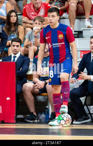 17. Oktober 2023 Murcia Spanien: HARRISON DAVID SANTOS HERRERA kolumbianischer Spieler des FC Barcelona FS während des Spiels ElPozo Murcia FS gegen Barcelona FS Lea Stockfoto