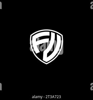 FV-Logo mit Monogramm-Emblem und Design-Ideen in Schildform Stock Vektor