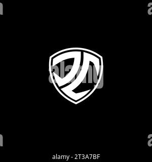 JC-Logo mit Monogramm-Emblem und Design-Ideen in Schildform Stock Vektor