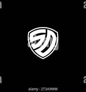 Design-Ideen für Vorlagen mit SD-Logo und Monogramm-Emblem Stock Vektor