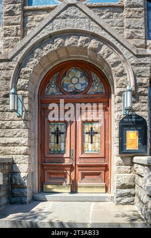 Park Slope, Brooklyn: NYC Wahrzeichen Kirche der Jungfrau Maria, entworfen von George W. Kramer und C. C. Hamilton, erbaut 1904. Stockfoto