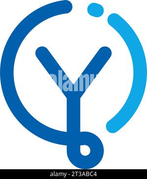 Yi-Logo, Yi-Monogramm, Initial Yi-Logo, Letter Yi-Logo, Icon, Vektor Stock Vektor
