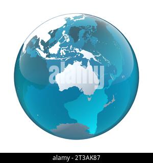 Erdkugel, Weltkarte, Australien Stockfoto