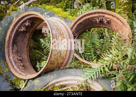 22.10.23 Ribblehead, North Yorkshire, Vereinigtes Königreich. Traktorräder in den Yorkshire Dales Stockfoto
