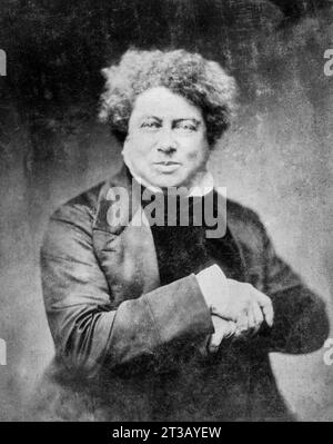 Fotografie , Porträt von Alexandre Dumas pere ( 1802 - 1870 ) französischer Schriftsteller Stockfoto