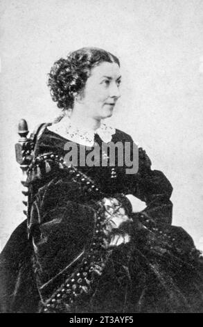 Fotografie , Porträt von Lola Montez (oder Lola Montès) , Künstlername von Marie Dolores Eliza Rosanna Gilbert, Gräfin von Landsfeld (1821 - 1861) exotische Tänzerin, Schauspielerin und Kurtisane irischer Herkunft, berühmt für die Geliebte von König Ludwig I. von Bayern. Stockfoto