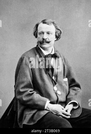 Porträt von Félix Tournachon, bekannt als Nadar (1820–1910). Französischer Karikaturist, Schriftsteller, Aeronaut und Fotograf. Stockfoto