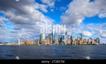 Panoramablick auf die Skyline von Lower manhattan, New york Stockfoto