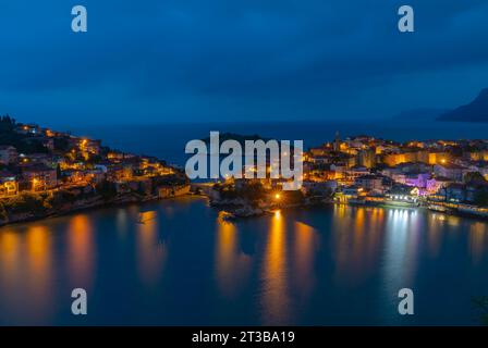 Wunderschöner Blick aus der Luft auf Amasra in Bartin Stockfoto