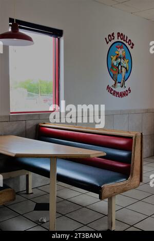 Twisters Burgers and Burritos, in Albuquerque, New Mexico. Der Ort wurde als Schauplatz von Los Pollos Hermanos in der Fernsehserie Breaking Bad, Stockfoto